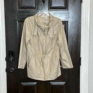 Zenergy by Chico’s Mock Neck Lightweight Windbreaker Size S/8/10